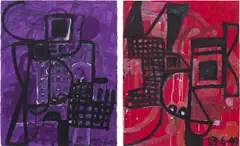 Stuart Cumberland, Two works: i) Untitled; ii) Untitled, 1999, gouache on paper