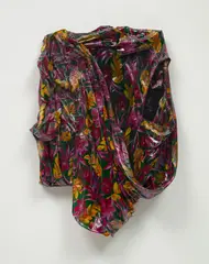 Kevin Beasley, Untitled, 2016, canvas, kaftan and resin