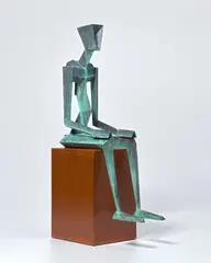 Daniil Shumikhin, Sitting Figure, 2012, bronze