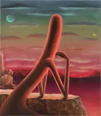 Alien Shores by Emily Mae Smith, 2018, oil on linen, sold Oct 2020