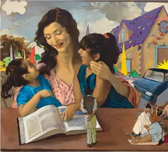 Aashiana (Hearth and Home) by Salman Toor, 2012, oil on canvas, sold Oct 2020