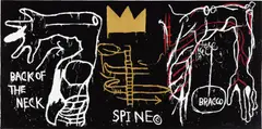 Jean-Michel Basquiat, Back of the Neck, 1983, screenprint with hand colouring on paper