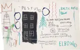 Untitled (Pestus) by Jean-Michel Basquiat, 1982, acrylic and oilstick on paper, sold Oct 2020