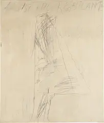 Cy Twombly, Portrait of Alvise di Robilant, 1967, oil-based house paint, graphite and wax crayon on canvas