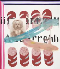Albert Oehlen, Control, 2007, acrylic, printed paper collage and oil on canvas