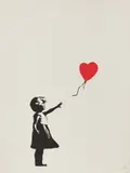 Girl with Balloon by Banksy, 2004, screenprint on wove paper, sold Oct 2020