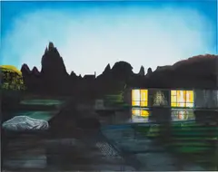 William MacKinnon, Push the sky away, 2018, acrylic, oil and enamel on linen