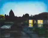 William MacKinnon, Push the sky away, 2018, acrylic, oil and enamel on linen