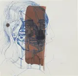 George Condo, Cubist Woman, 2003, ink pen and gouache on paper
