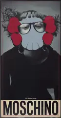 UNTITLED (MOSCHINO) by Kaws, 1997, acrylic on existing advertising poster, sold Oct 2020