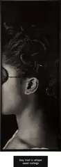 Lorna Simpson, Portrait, 1988, silver gelatin print, in artist's frame with engraved plastic plaque