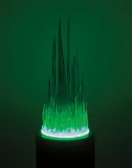 Mike Kelley, City 17, 2011, tinted urethan resin on wooden base with LED lights