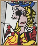 Roy Lichtenstein, 'Woman with Flowered Hat' by Richard Pettibone, 1970, acrylic and silkscreen on canvas, in artist's frame, sold Oct 2020