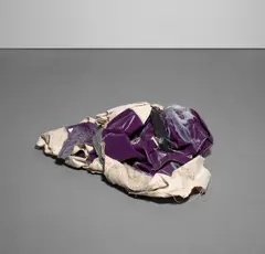 Blob #4 by Steven Parrino, 1994, lacquer, silicone, staples, and duct tape on folded canvas, sold Oct 2020