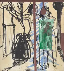Untitled by Julian Schnabel, 1982, oil and oil stick on stitched canvas, offered Oct 2020