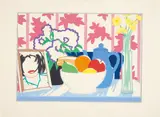 Tom Wesselmann, Study for Still Life with Fruit, Daisies and Monica, 1986, Liquitex acrylic and graphite on Bristol board
