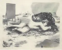 Mr and Mrs Eckstein by William Kentridge, 1991, charcoal and pastel on paper, offered Oct 2020