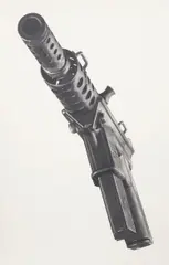 Robert Longo, Bodyhammer: Tec 9, 1993, charcoal and graphite on paper