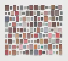 Allan McCollum, The Plaster Surrogates, 1988, enamel on stone, in 144 parts