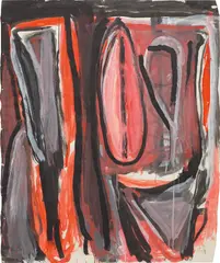 Bram van Velde, Untitled, Indian ink wash and gouache on paper
