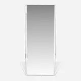 Nicola Gallizia, Domino floor mirror, chrome-plated steel, mirrored glass