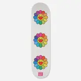 Takashi Murakami X ComplexCon, Multi Flower 8.0 skate deck (White), 2017, transfer-printed plywood