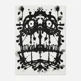 Timothy Curtis, Inkblot Face No. 112, 2020, graphite, charcoal, carbon pigment and acrylic on Fabriano Artistico