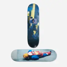 Pope.L X Supreme, The Great White Way: 22 Miles, 5 Years, 1 Street skate decks (set of two), 2022, transfer printed plywood