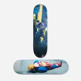 Pope.L X Supreme, The Great White Way: 22 Miles, 5 Years, 1 Street skate decks (set of two), 2022, transfer printed plywood