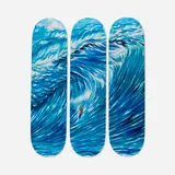 Raymond Pettibon, No Title (The bright flatness) (triptych), transfer-printed plywood