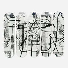 Albert Oehlen, Untitled (skate decks) (set of five), 2018, transfer-printed plywood