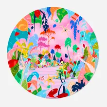 Erik Parker, Yulong Vista, 2018, acrylic on canvas