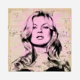 Thierry Guetta, Kate Moss, 2011, screenprint in colors on newsprint collage