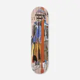 Anthony Clarke skate deck by Jean-Michel Basquiat X The Skateroom, 2014, transfer-printed plywood, sold Jul 2025
