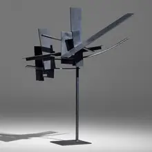 Brian Wall, Six Black II, 1961, painted steel
