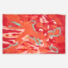 Vivian Suter, Untitled - VS159 (Red), c. 2019, oil and mixed media on unstretched canvas mounted to canvas