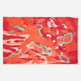 Vivian Suter, Untitled - VS159 (Red), c. 2019, oil and mixed media on unstretched canvas mounted to canvas