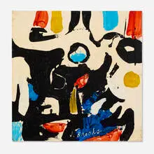James Brooks, Untitled (from the Peace Tower), c. 1965, oil on board