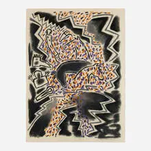 Jaune Quick–to–See Smith, Dark Horse, 1985, charcoal and pastel on paper