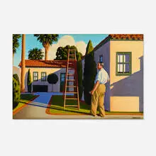 A Vision of the World by R. Kenton Nelson, c. 1994, oil on panel, sold Jun 2025