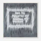 Gary Simmons, Forgotten Personal Property, 1998, chalk and paint on paper