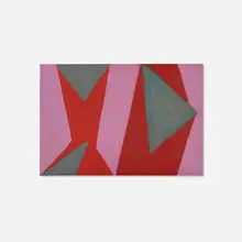 Lorser Feitelson, Study for Magical Space Forms, 1950, oil on board