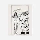 Untitled (Can I speak) by Raymond Pettibon, 1986, ink on paper, sold Jun 2025