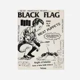 Black Flag at Knights of Colombus July 8 1984 by Raymond Pettibon, Black Flag, Meat Puppets, 1984, offset print, sold Jun 2025