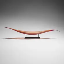 Lino Tagliapietra, Endeavor, 2003, hand-blown glass, battuto surface, metal stand