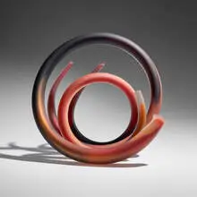 Paul Seide, Radio Loops, c. 1985, hand-blown glass with neon or argon gas