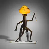 Dan Dailey, The Leader lamp, 1994, hand-blown glass, bronze, gold-plated bronze, enameled metal, Vitrolite