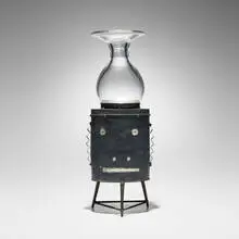 Hank Murta Adams, Untitled (from the Occupato series), 2008, hand blown glass, internal decoration with glass canes, found object