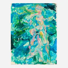 Rex Ashlock, Untitled (from the Swimmers series), 1976, gouache on paper