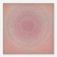 Linn Meyers, Untitled, 2001, mixed media on screenprinting scrim